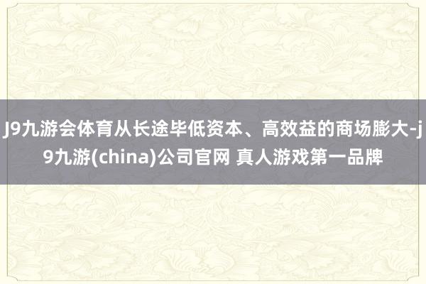 J9九游会体育从长途毕低资本、高效益的商场膨大-j9九游(china)公司官网 真人游戏第一品牌