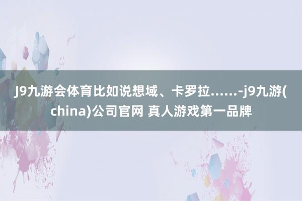 J9九游会体育比如说想域、卡罗拉......-j9九游(china)公司官网 真人游戏第一品牌