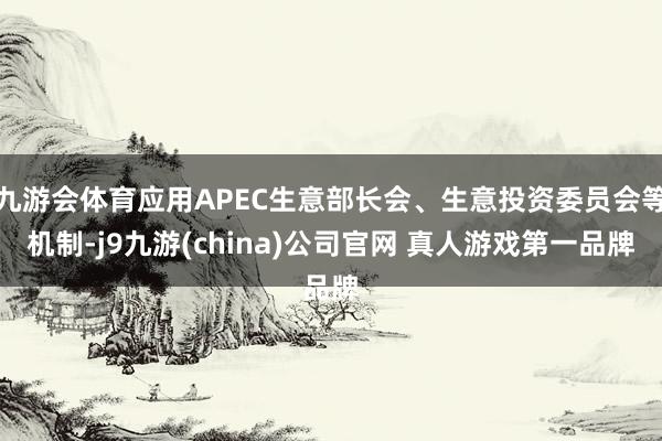 九游会体育应用APEC生意部长会、生意投资委员会等机制-j9九游(china)公司官网 真人游戏第一品牌