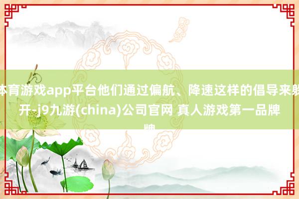 体育游戏app平台他们通过偏航、降速这样的倡导来躲开-j9九游(china)公司官网 真人游戏第一品牌