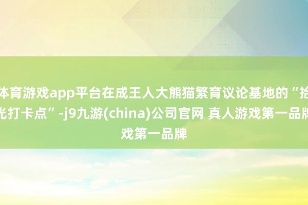 体育游戏app平台在成王人大熊猫繁育议论基地的“拾光打卡点”-j9九游(china)公司官网 真人游戏第一品牌